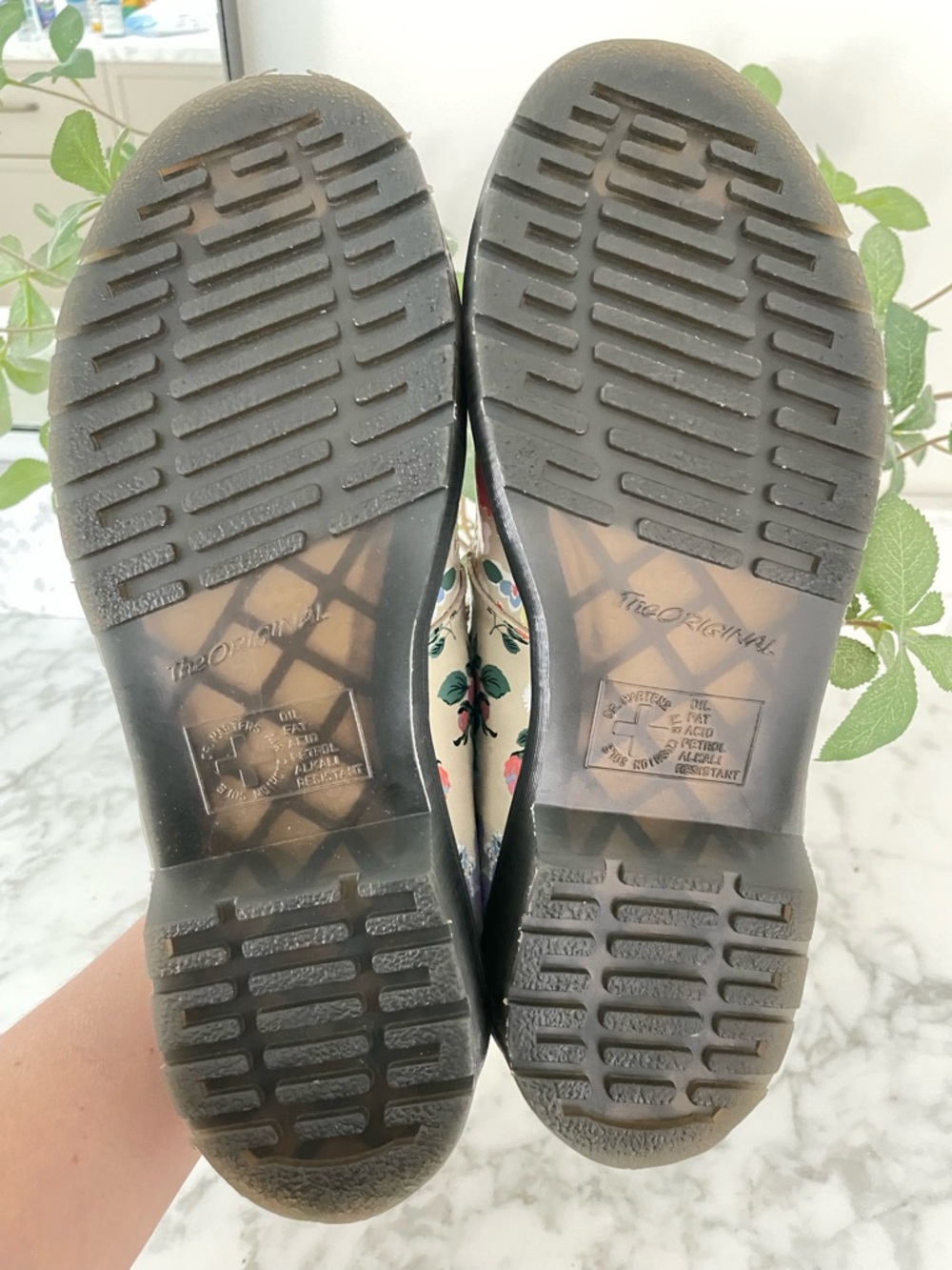 Dr. Martens 8065 Floral Mash Up Mary Jane Parchment Beige Sz 9 Womens - Picture 7 of 9